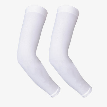 Einfarbige Sport-Kompressionsarmlinge (3 Paar) - Weiß - 2XL - image 3