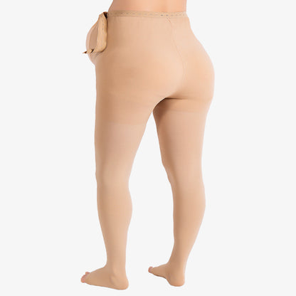 Medizinische Kompressionsstrumpfhose ohne Fuß für die Schwangerschaft in Übergröße (15–20 mmHg) - image 2