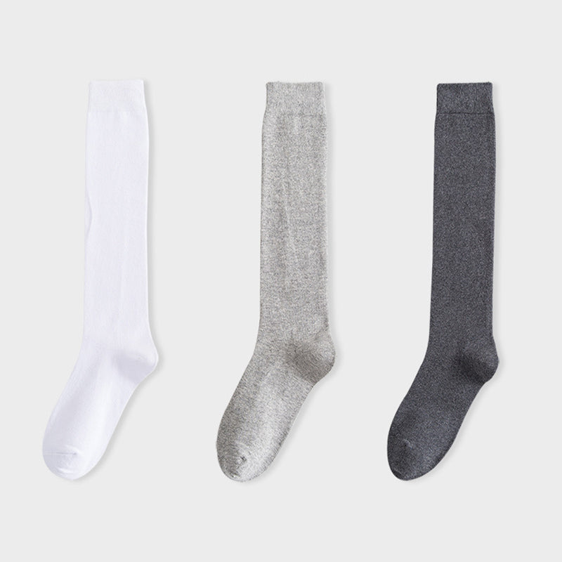 Elastische Kniestrümpfe (3 Paar) - Weiß + Hellgrau + Dunkelgrau - EU39-45 (US6-11) - image 11
