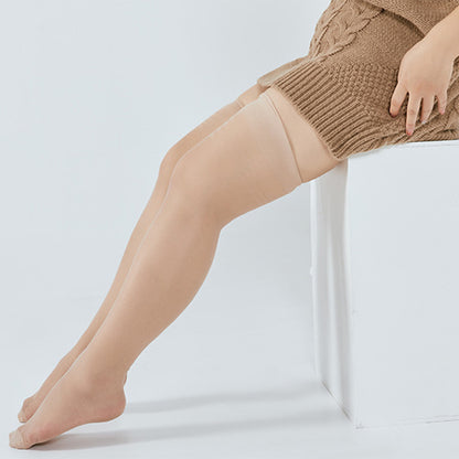 Transparente Oberschenkelstrümpfe in Übergröße (4 Paar)