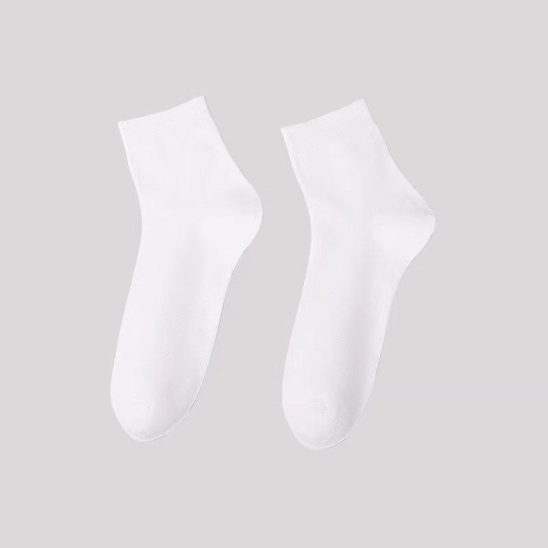 Einfarbige, lässige Viertelsocken (5 Paar) - Weiß - EU42-48 (US8,5-13) - image 5