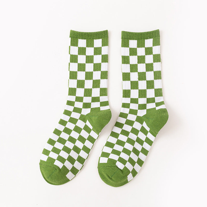 Viertelsocken mit Schachbrettmuster in Übergröße (6 Paar)
