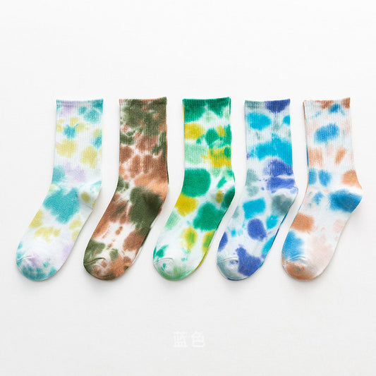 Viertelsocken in Batikoptik in Übergröße (5 Paar)