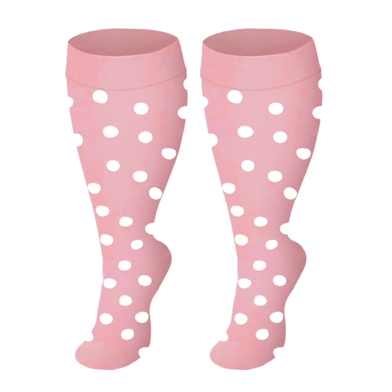 Kompressionsstrümpfe der Pink-Serie in Übergröße (3 Paar) - Rosa Punkt - 4XL - image 7