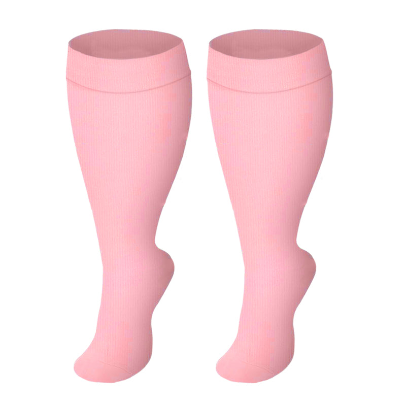 Kompressionsstrümpfe der Pink-Serie in Übergröße (3 Paar) - Rosa - 4XL - image 5