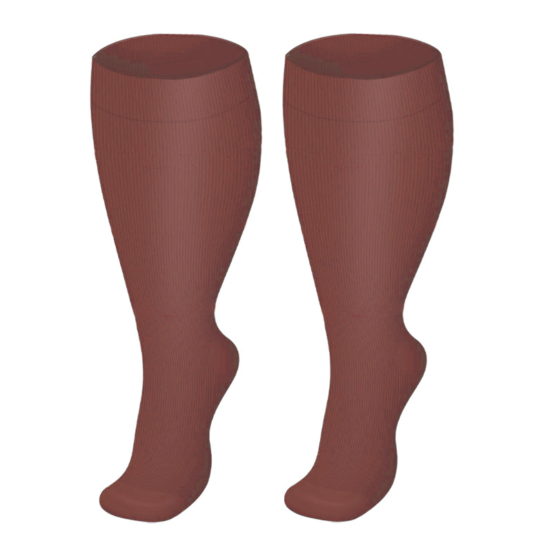 Kompressionsstrümpfe der Pink-Serie in Übergröße (3 Paar) - Wein - 4XL - image 6