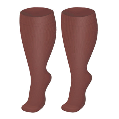Kompressionsstrümpfe der Pink-Serie in Übergröße (3 Paar) - Wein - 4XL - image 6