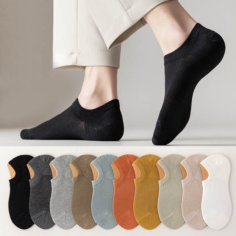 Netzartige, rutschfeste Silikon-Knöchelsocken (11 Paar) - image 0