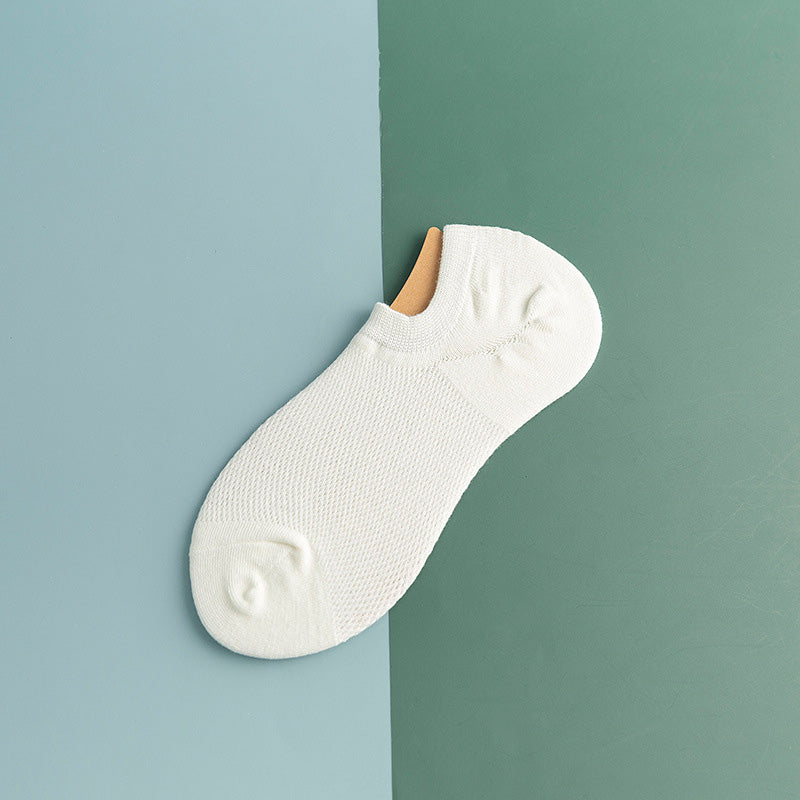 Netzartige, rutschfeste Silikon-Knöchelsocken (11 Paar) - Weiß - EU44-50 (US10-15) - image 13