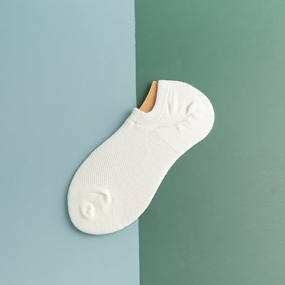 Netzartige, rutschfeste Silikon-Knöchelsocken (11 Paar) - Weiß - EU44-50 (US10-15) - image 13