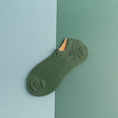 Netzartige, rutschfeste Silikon-Knöchelsocken (11 Paar) - Grün - EU44-50 (US10-15) - image 16