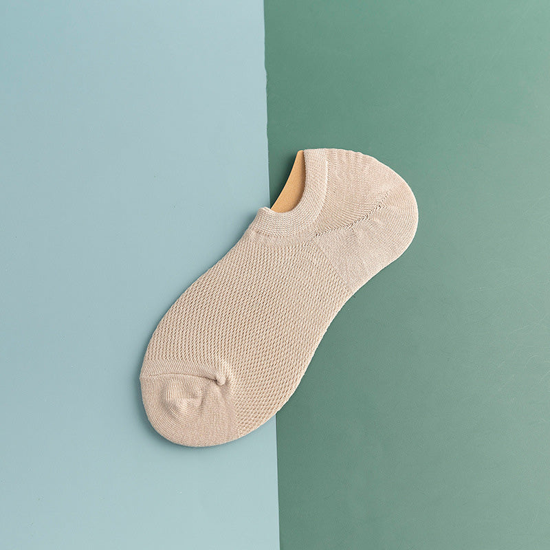 Netzartige, rutschfeste Silikon-Knöchelsocken (11 Paar) - Nackt - EU44-50 (US10-15) - image 15
