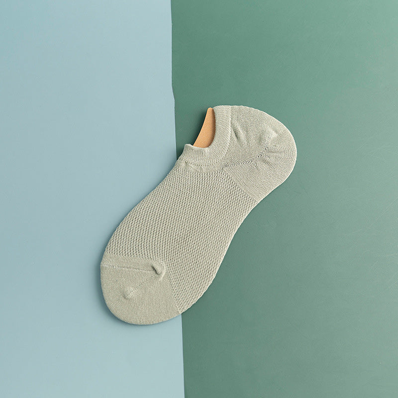 Netzartige, rutschfeste Silikon-Knöchelsocken (11 Paar) - Hellgrün - EU44-50 (US10-15) - image 18