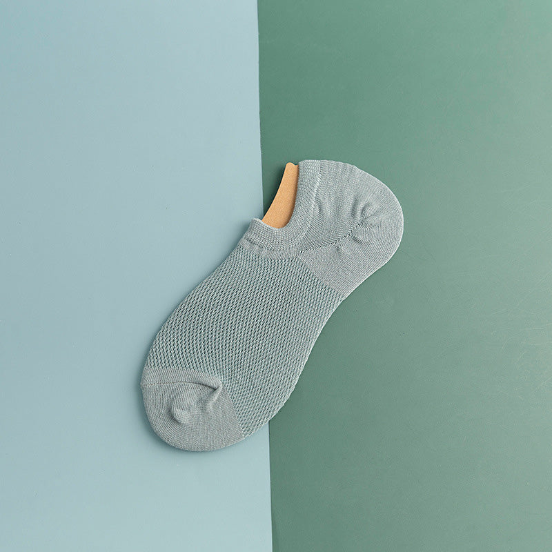 Netzartige, rutschfeste Silikon-Knöchelsocken (11 Paar) - Hellblau - EU44-50 (US10-15) - image 17