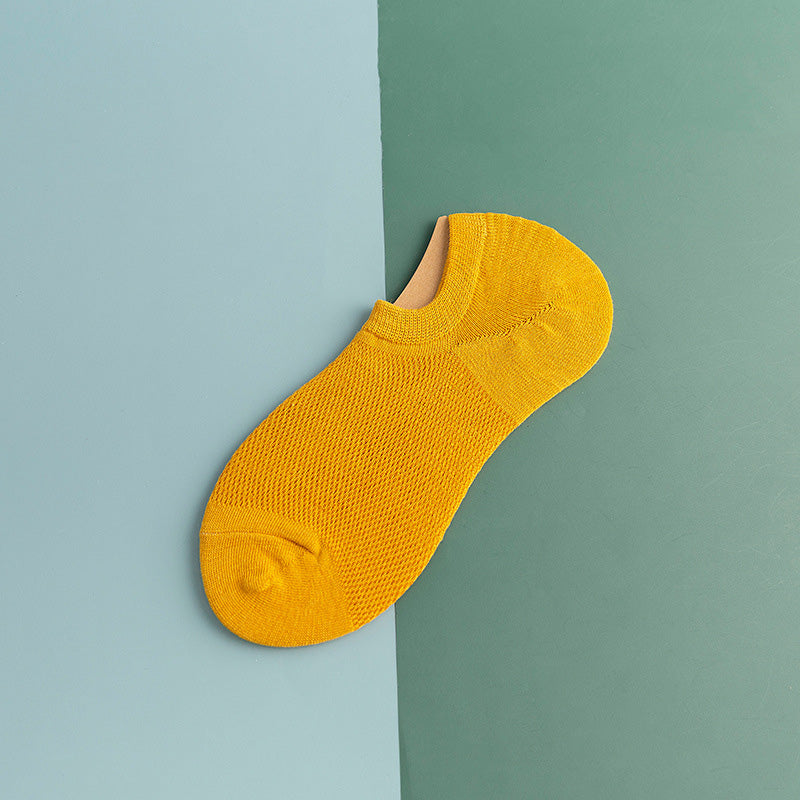 Netzartige, rutschfeste Silikon-Knöchelsocken (11 Paar) - Golden - EU44-50 (US10-15) - image 21