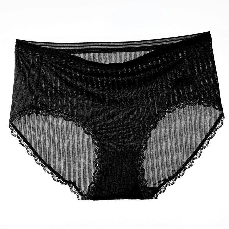 Atmungsaktive Slips aus Eisseide (5er-Pack) - Schwarz - 4XL - image 1