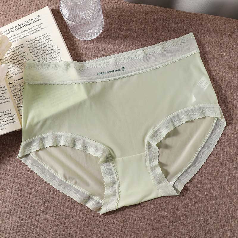 Ultradünne Slips aus Eisseide (3er-Pack) - Hellgrün - 3XL - image 7