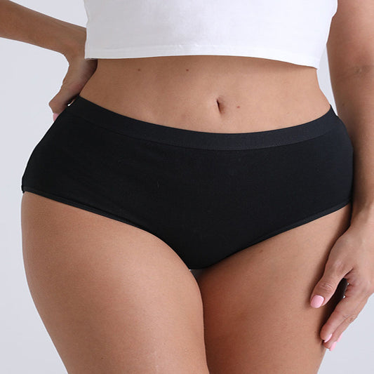 Baumwollslips mit hoher Taille in Übergröße (6er-Pack)