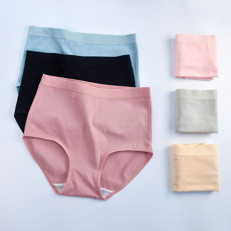Baumwollslips mit hoher Taille in Übergröße (6er-Pack)