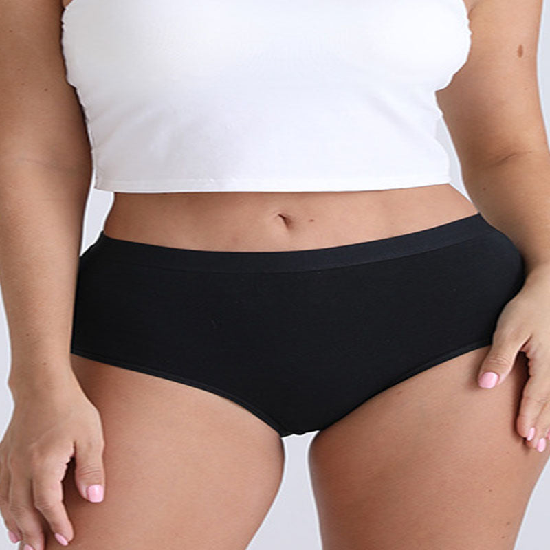 Baumwollslips mit hoher Taille in Übergröße (6er-Pack)