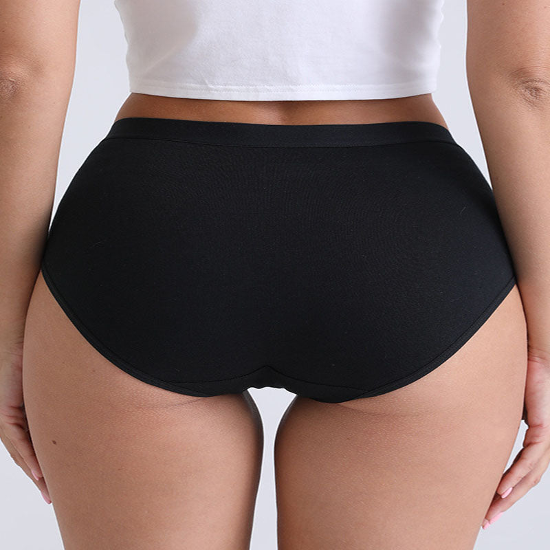 Baumwollslips mit hoher Taille in Übergröße (6er-Pack)