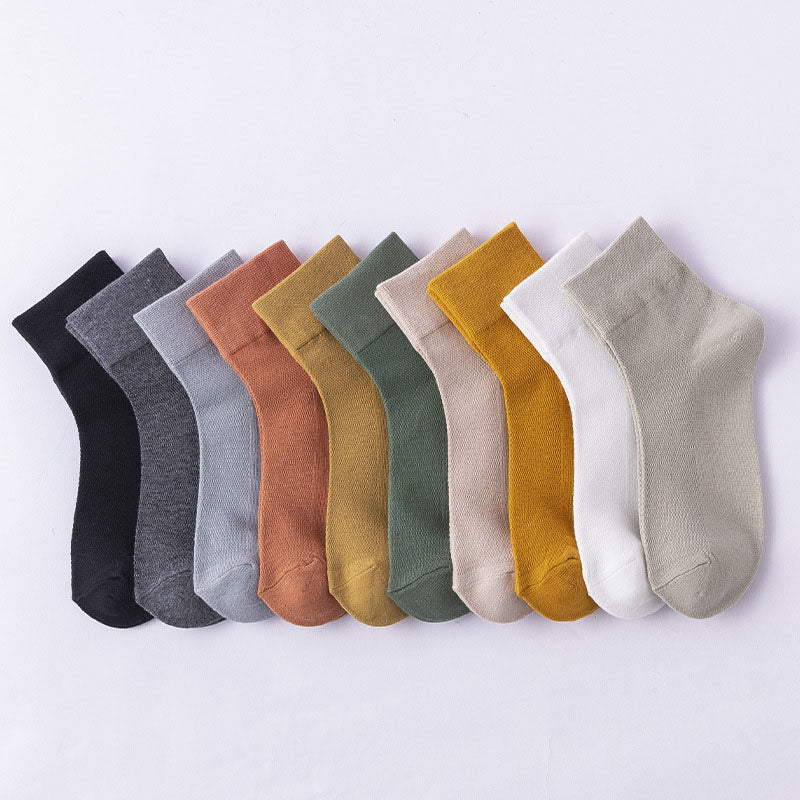 Einfarbige, hautfreundliche Viertelsocken (10 Paar) - Mehrfarbig - EU36-38 (US3-5) - image 10