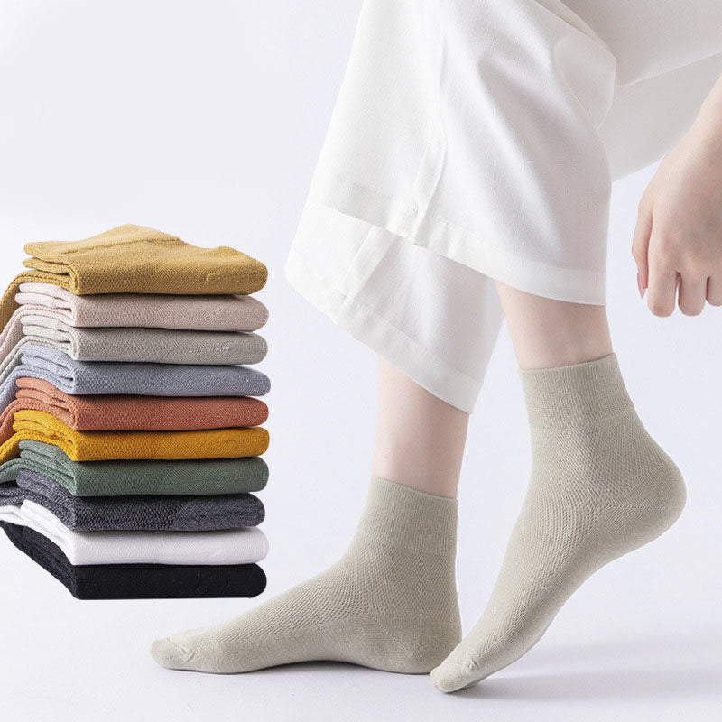 Einfarbige, hautfreundliche Viertelsocken (10 Paar) - image 0