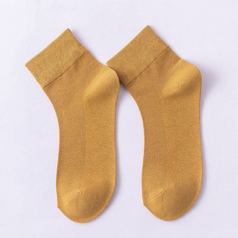 Einfarbige, hautfreundliche Viertelsocken (10 Paar) - Gelb - EU36-38 (US3-5) - image 17