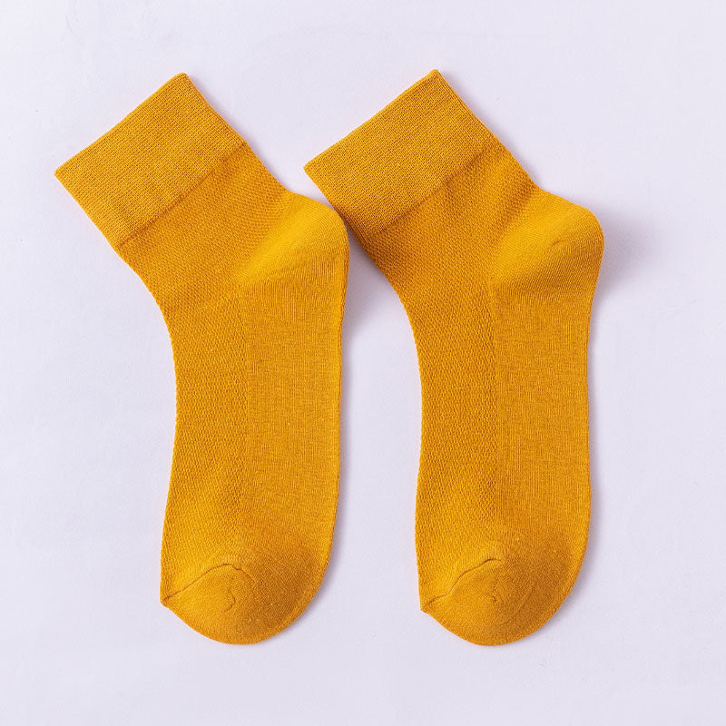 Einfarbige, hautfreundliche Viertelsocken (10 Paar) - Leuchtendes Gelb - EU36-38 (US3-5) - image 20