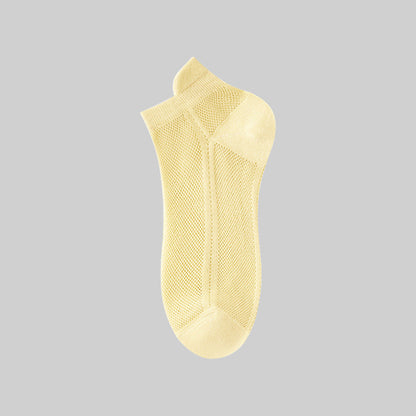 Atmungsaktive Knöchelsocken aus Vollnetzgewebe (7 Paar) - Gelb - EU36-39 (US3-6) - image 14