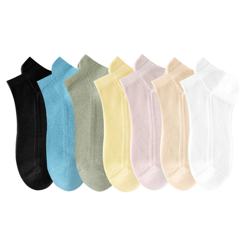 Atmungsaktive Knöchelsocken aus Vollnetzgewebe (7 Paar) - Mehrfarbig - EU36-39 (US3-6) - image 10