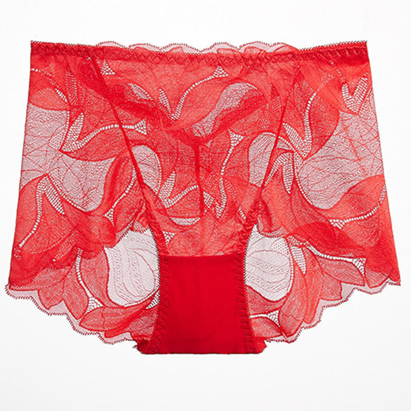 Atmungsaktive Spitzenhöschen (5er-Pack) - Rot - 2XL - image 18