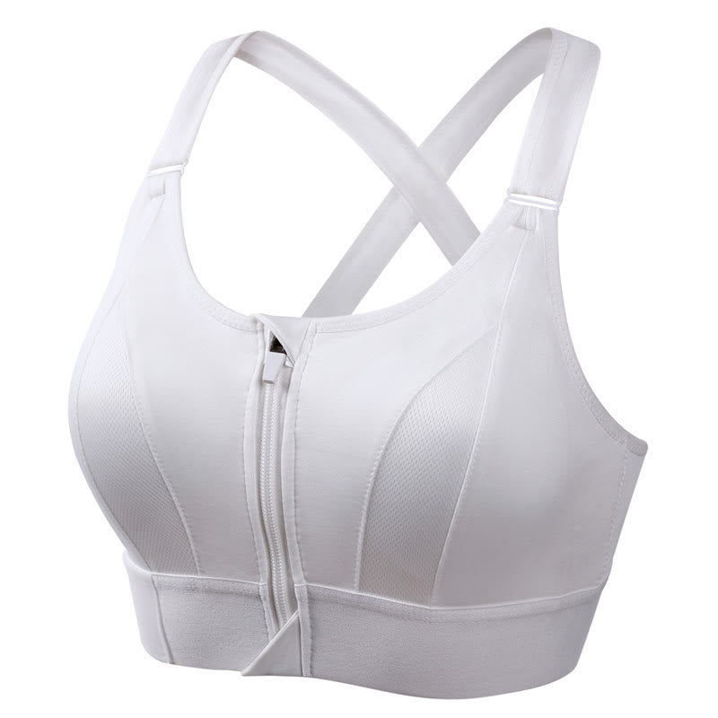 Sport-BHs mit gekreuztem Rücken - Weiß - 5XL - image 4