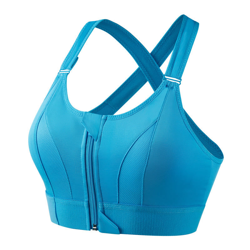 Sport-BHs mit gekreuztem Rücken - Blau - 5XL - image 8