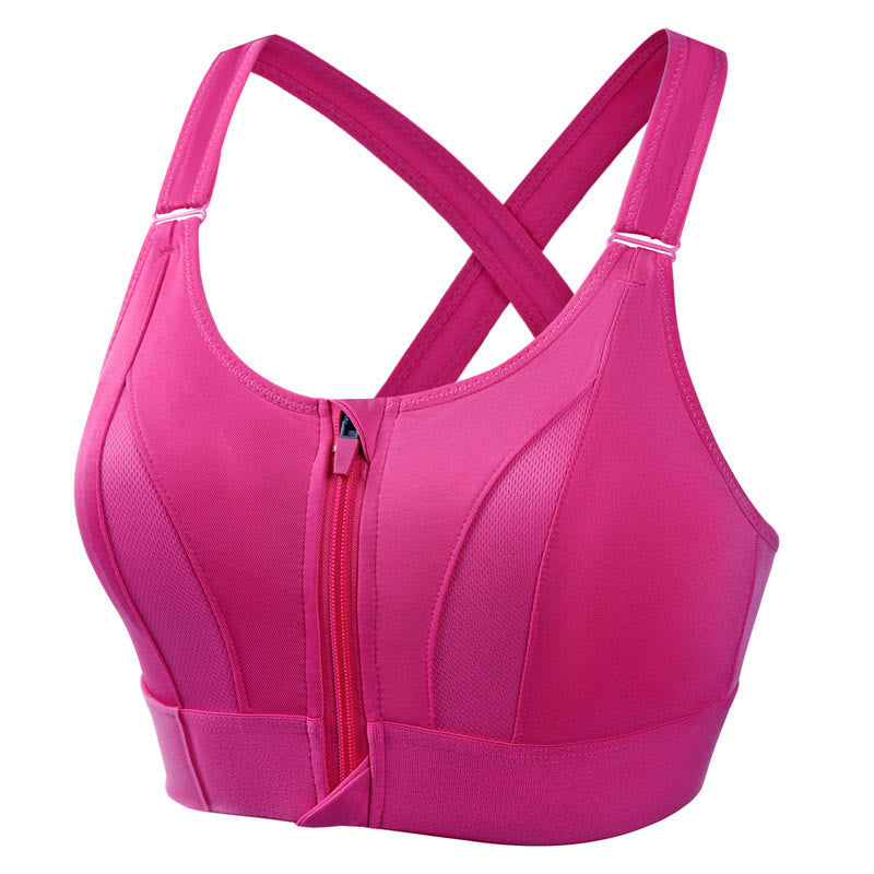 Sport-BHs mit gekreuztem Rücken - Rose - 5XL - image 7