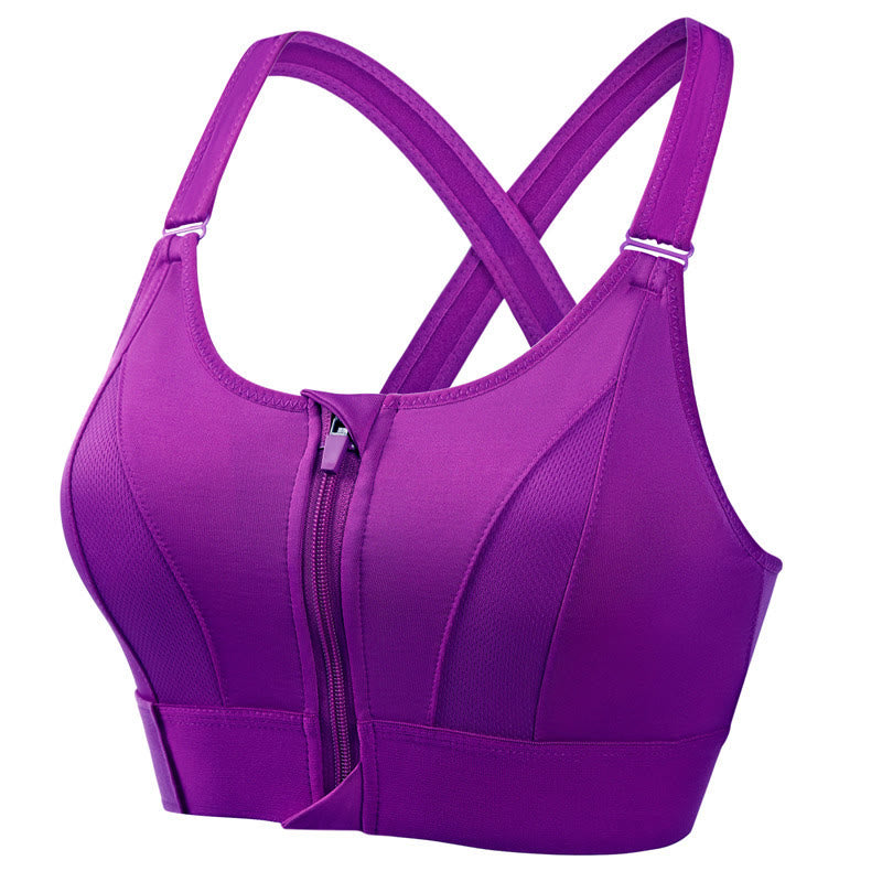 Sport-BHs mit gekreuztem Rücken - Lila - 5XL - image 5