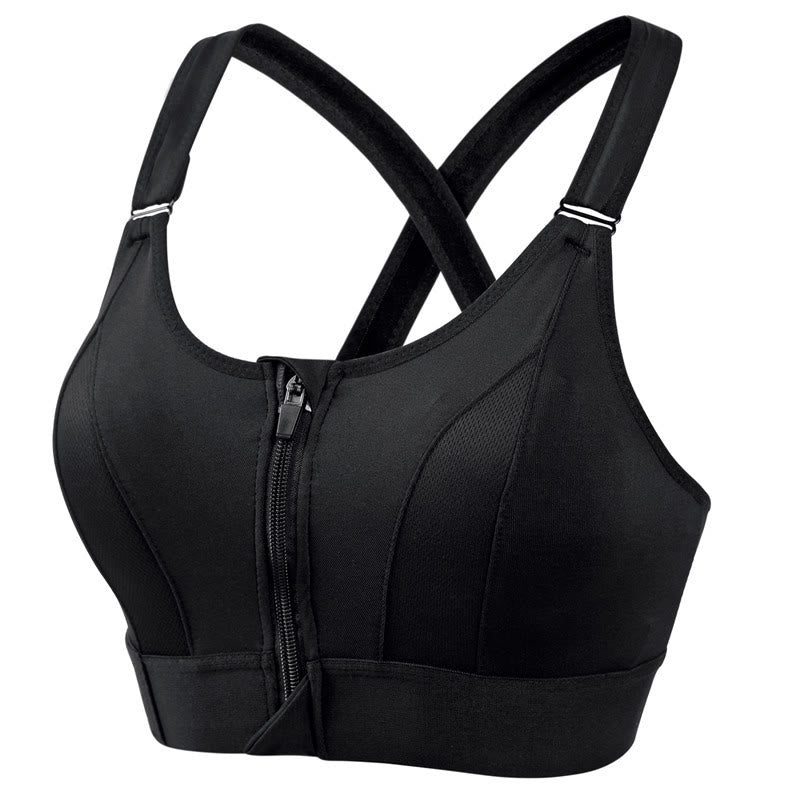 Sport-BHs mit gekreuztem Rücken - Schwarz - 5XL - image 6