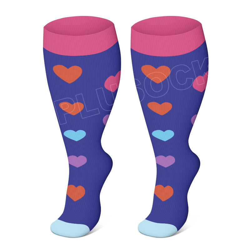 Kompressionsstrümpfe mit Polka-Dots in Übergröße - image 3