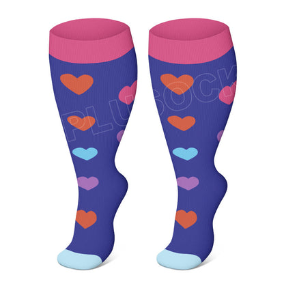 Kompressionsstrümpfe mit Polka-Dots in Übergröße - image 3