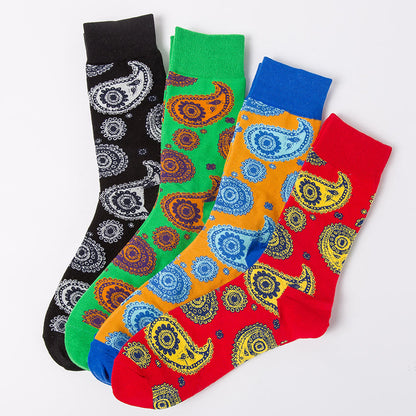 Viertelsocken mit kreativen Mustern in Übergröße (4 Paar)