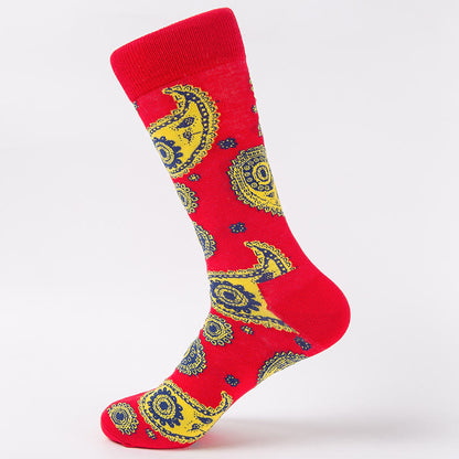 Viertelsocken mit kreativen Mustern in Übergröße (4 Paar)