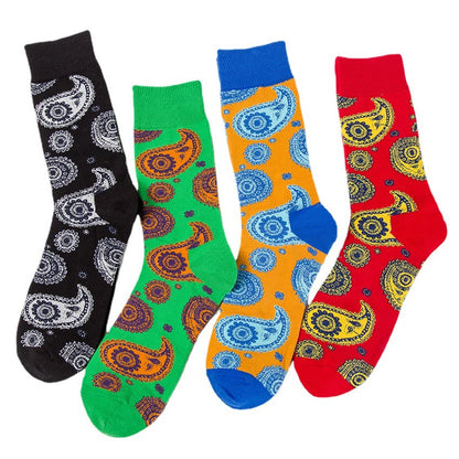 Viertelsocken mit kreativen Mustern in Übergröße (4 Paar)