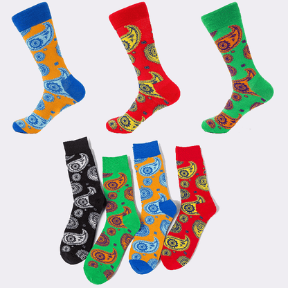 Viertelsocken mit kreativen Mustern in Übergröße (4 Paar)
