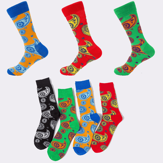 Viertelsocken mit kreativen Mustern in Übergröße (4 Paar)