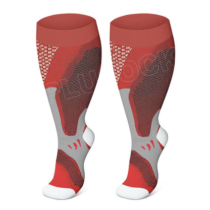 Sportliche Kompressionsstrümpfe in Übergrößen, Weinrot, Größen 2XL- 7XL (3 Paar) - Wein - 7XL - image 3