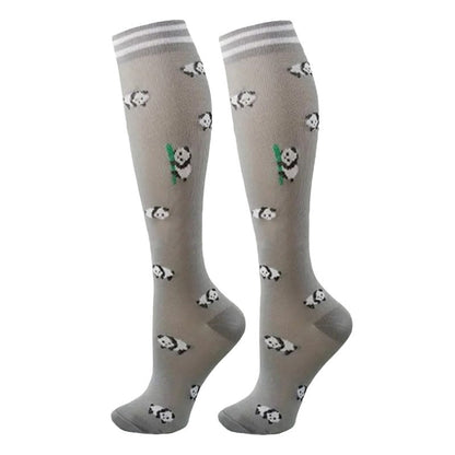 Kompressionsstrümpfe mit bunten Tiermustern (5 Paar) - image 3