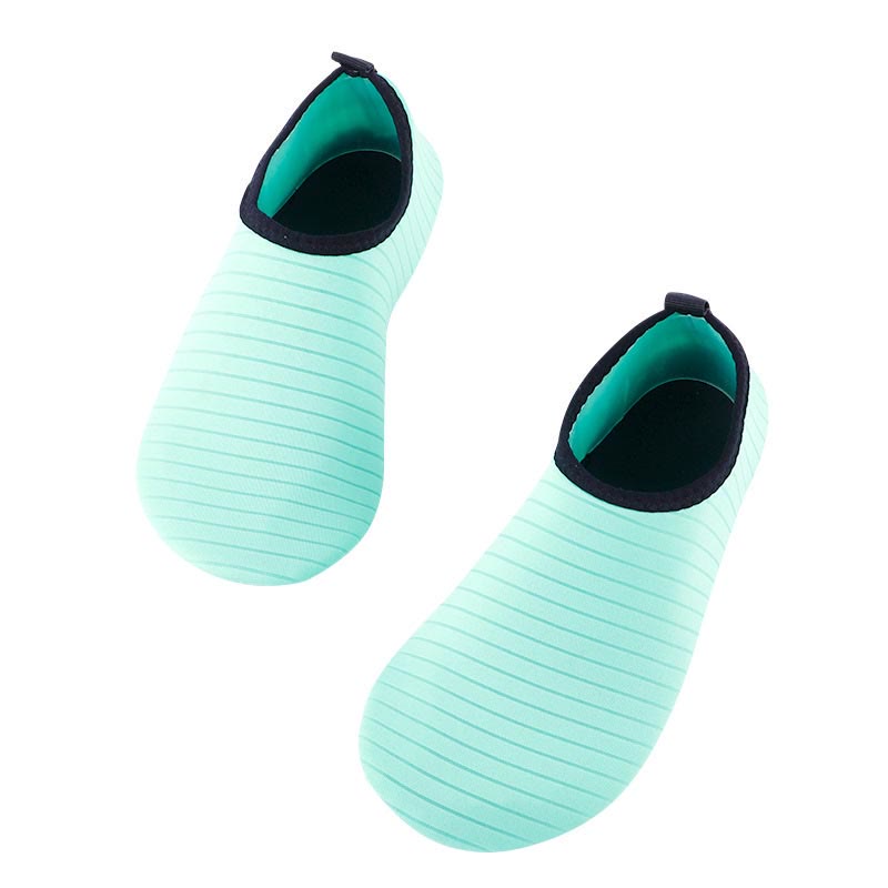 Übergröße – Lake Blue Stripes Slipper-Socken - Seeblau - EU50-51 (US15-15) - image 0