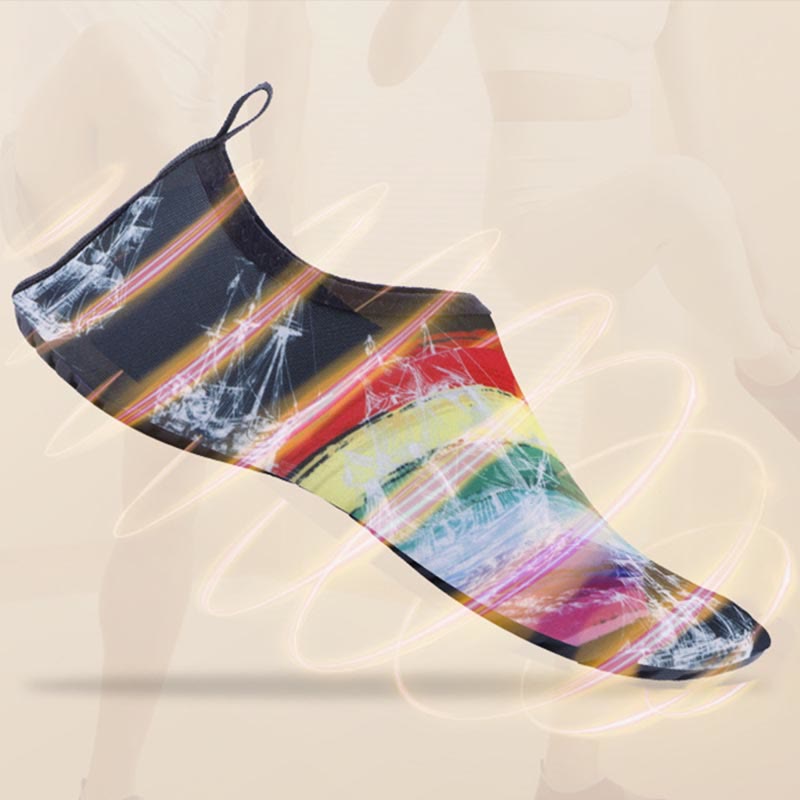Regenbogen-Hausschuhsocken in Übergröße - image 2