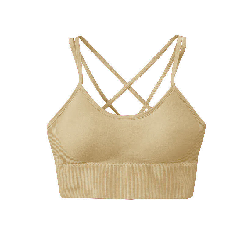 Sport-BHs mit gekreuztem Rücken - Nackt - 3XL - image 6