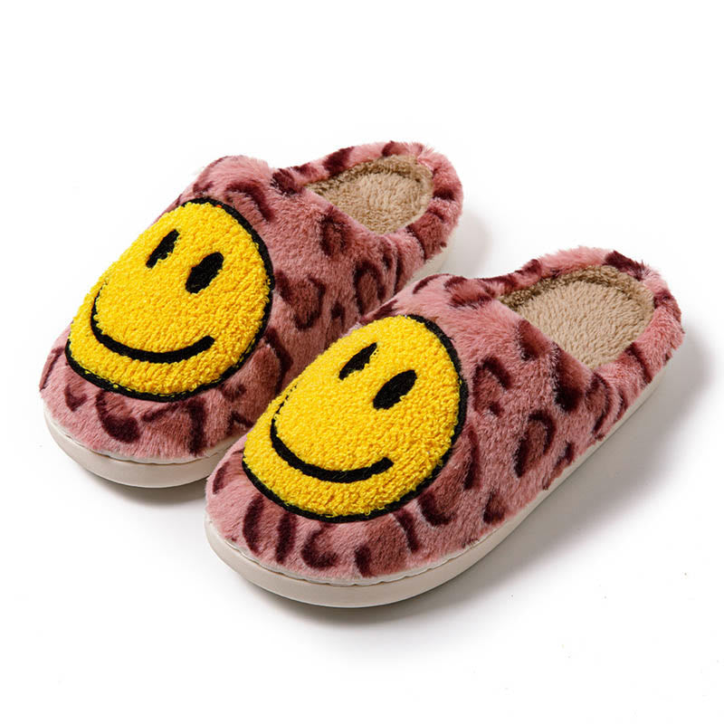 Gelbe Hausschuhe mit Smiley-Motiv in Übergröße